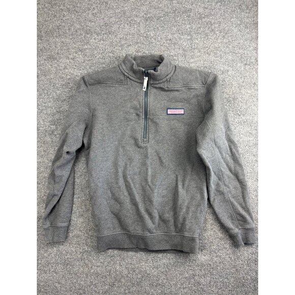 Vineyard Vines Shep & Ian 1/4 Zip Pullover Men's XS Gray Mock Neck Sweatshirt - Picture 1 of 7